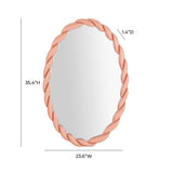 Agnes Mauve Oval Mirror TOV-C68814 TOV Furniture