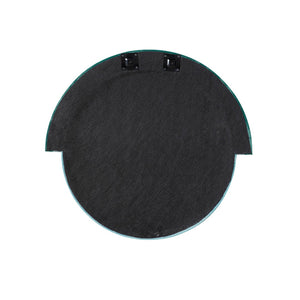 TOV Furniture Lally Velvet Round Wall Mirror - Handmade Luxe Design for Bedrooms, Entryways, and Living Rooms Aqua TOV-C68834