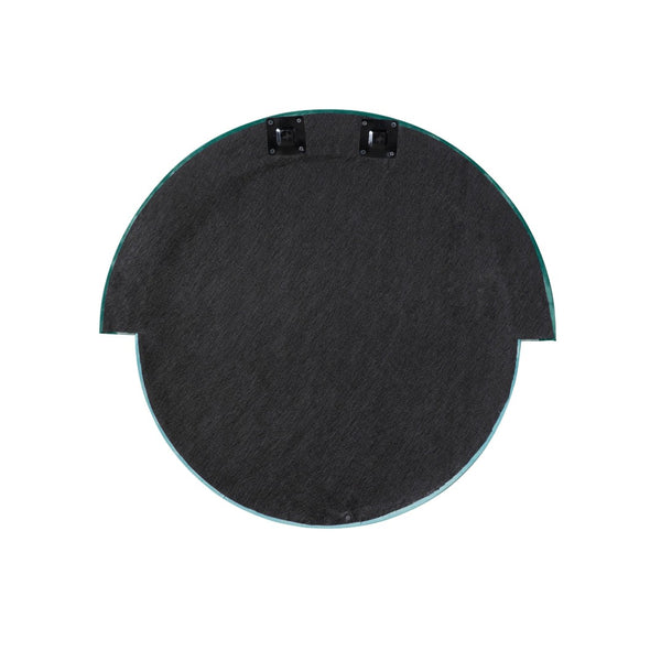 TOV Furniture Lally Velvet Round Wall Mirror - Handmade Luxe Design for Bedrooms, Entryways, and Living Rooms Aqua TOV-C68834