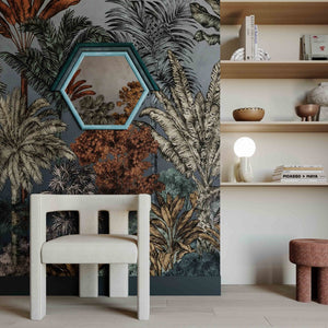 TOV Furniture Lally 31.5" Velvet Prism Wall Mirror - Stylish Accent for Any Room with Handcrafted Luxury Design Aqua TOV-C68835