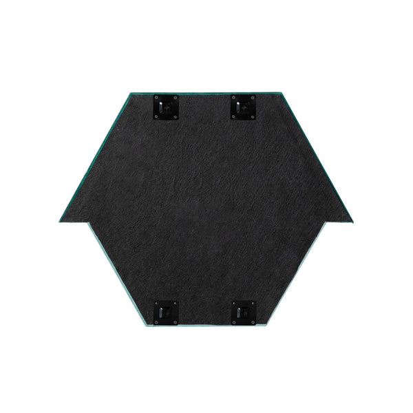 TOV Furniture Lally 31.5" Velvet Prism Wall Mirror - Stylish Accent for Any Room with Handcrafted Luxury Design Aqua TOV-C68835