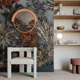 Lally Terracotta Velvet Round Wall Mirror TOV-C68836 TOV Furniture