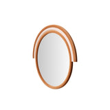 Lally Terracotta Velvet Round Wall Mirror TOV-C68836 TOV Furniture