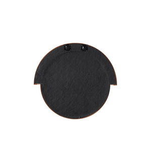 TOV Furniture Lally Velvet Round Wall Mirror - Handmade Luxe Design for Bedrooms, Entryways, and Living Rooms Terracotta TOV-C68836
