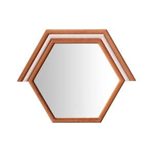 TOV Furniture Lally 31.5" Velvet Prism Wall Mirror - Stylish Accent for Any Room with Handcrafted Luxury Design Terracotta TOV-C68837