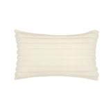 Furry Cream Vegan Fur Rectangular Accent Pillow TOV-C68931 TOV Furniture