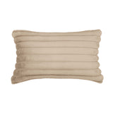 Furry Taupe Vegan Fur Rectangular Accent Pillow TOV-C68932 TOV Furniture