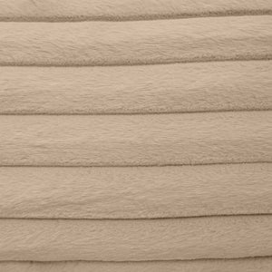 Furry Taupe Vegan Fur Rectangular Accent Pillow TOV-C68932 TOV Furniture