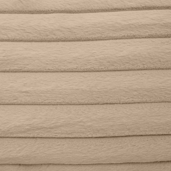 Furry Taupe Vegan Fur Rectangular Accent Pillow TOV-C68932 TOV Furniture