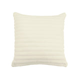 Furry Cream Vegan Fur Square Accent Pillow TOV-C68933 TOV Furniture