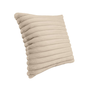 TOV Furniture Furry 21" Vegan Fur Square Throw Pillow Cover - Luxurious Softness for Modern Home Décor Accent Taupe / Pillow Cover Only TOV-C68934-COVER