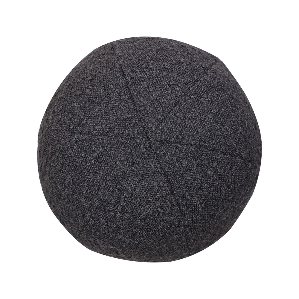 TOV Furniture Boba Boucle Ball Throw Pillow - Cozy Modern Accent for Living Room, Bedroom, or Playful Decor Black / Large TOV-C68974