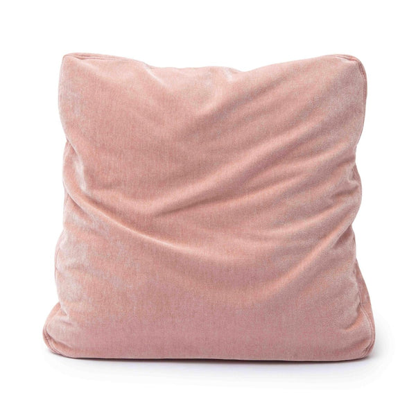 TOV Furniture Tipsy Upcycled Chenille Square Floppy Throw Pillow - Cozy Handmade Accent for Stylish Living Spaces Rose / 24" x 24" TOV-C69145