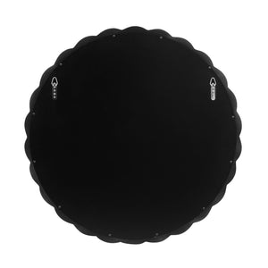 TOV Furniture Agnes Playful 31.7" Round Wall Mirror with Handcrafted Rope Trim - Elegant Focal Point for Any Room Forest Green TOV-C69154