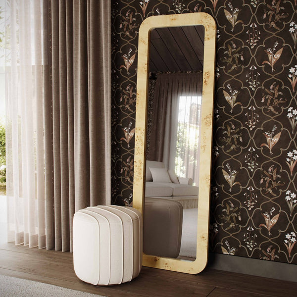 TOV Furniture Pouch Chenille Ottoman - Luxuriously Soft Handcrafted Accent with Timeless Design for Any Space Cream TOV-OC69233