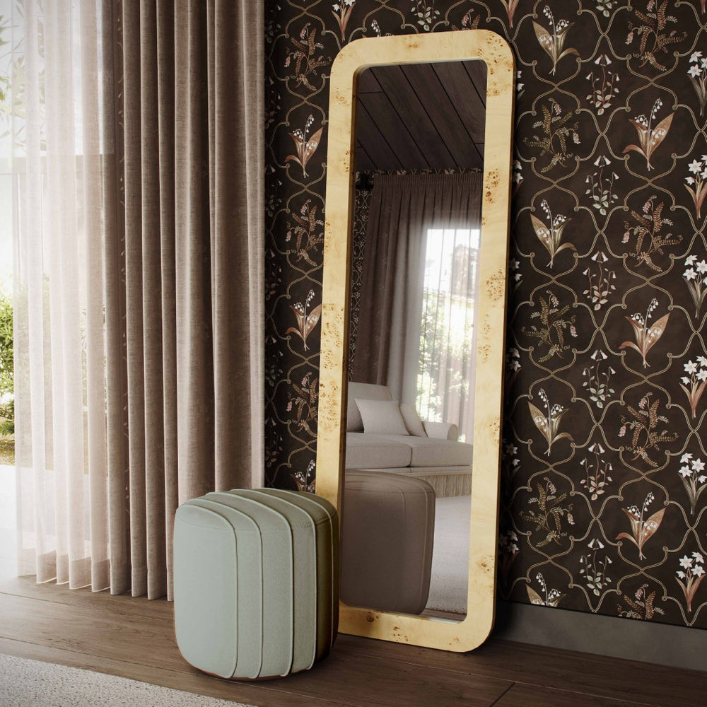 TOV Furniture Pouch Chenille Ottoman - Luxuriously Soft Handcrafted Accent with Timeless Design for Any Space Mint Green TOV-OC69234