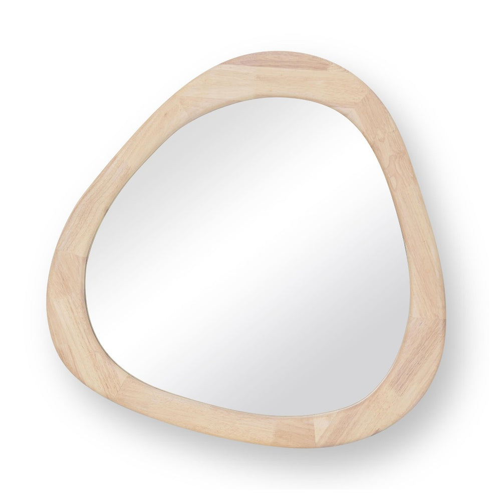 TOV Furniture Klaryss 31" Triangular Wall Mirror - Sculptural Natural Wood Design for Modern & Eclectic Spaces TOV-C69190