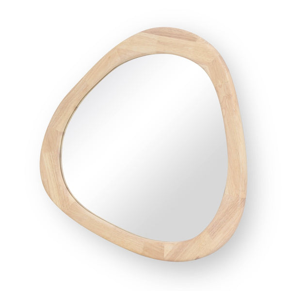 TOV Furniture Klaryss 31" Triangular Wall Mirror - Sculptural Natural Wood Design for Modern & Eclectic Spaces TOV-C69190