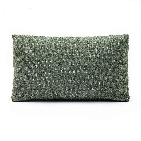 TOV Furniture Malolo Green Basketweave Rectangular Throw Pillow Cover – Soft Chenille for Cozy Living Spaces With Insert TOV-C69266