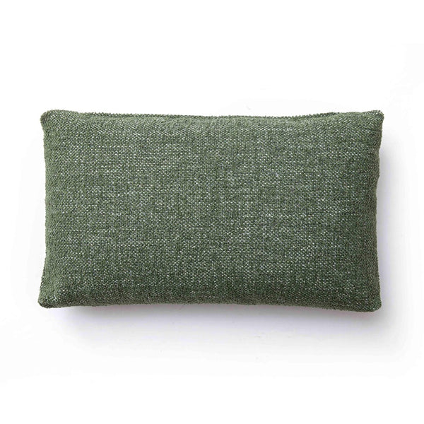 TOV Furniture Malolo Green Basketweave Rectangular Throw Pillow Cover – Soft Chenille for Cozy Living Spaces With Insert TOV-C69266