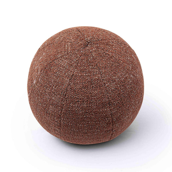 TOV Furniture Boba Textured Sphere Throw Pillow - Luxurious Chenille Accent for Stylish Decor & Comfort Red / Small TOV-C69268