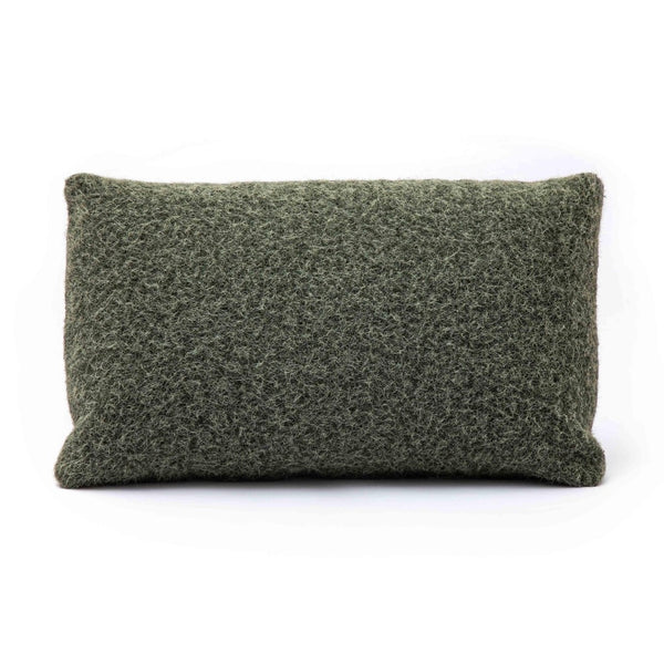 TOV Furniture Malolo 20"X12" Long Mohair Rectangular Vegan-Down Throw Pillow Cover for Cozy Living Spaces Green / With Insert TOV-C69271