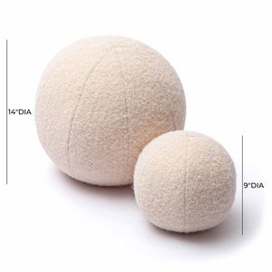 TOV Furniture Boba Long Mohair Ball Pillow - Plush Decorative Accent for Cozy Living Spaces and Modern Decor Rose/Tan / Large TOV-C69272