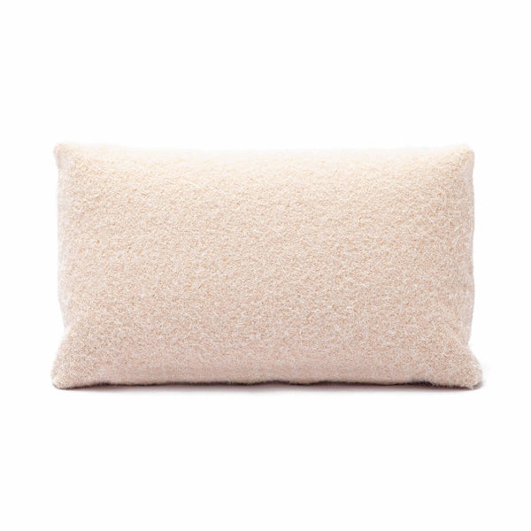 TOV Furniture Malolo 20"X12" Long Mohair Rectangular Vegan-Down Throw Pillow Cover for Cozy Living Spaces Rose/Tan / With Insert TOV-C69274