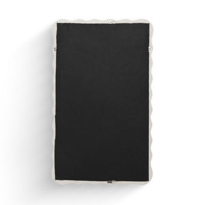 TOV Furniture Faire Cream Squiggle Rectangular Wall Mirror - Modern Sculptural Decor for Entryway & Living Rooms TOV-C69308