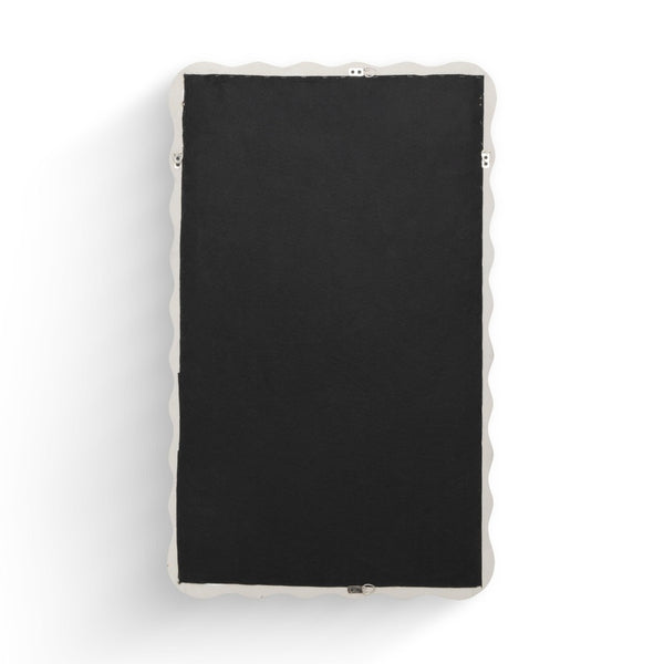 TOV Furniture Faire Cream Squiggle Rectangular Wall Mirror - Modern Sculptural Decor for Entryway & Living Rooms TOV-C69308