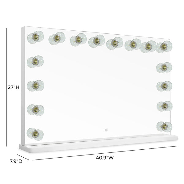 TOV Furniture Lola Vanity Mirror - Hollywood Glamour with LED Lights for Flawless Makeup and Grooming Experience Large TOV-C69309