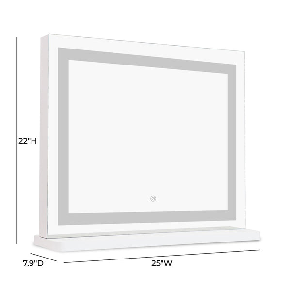 TOV Furniture Lola LED Panel Vanity Mirror – Elevate Your Glam with Smart Touch Controls and Premium Illumination Small TOV-C69310