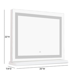 Tov Furniture Lola Jumbo Vanity Mirror: Experience Hollywood Glamour With Smart Touch Controls For Effortless Beauty Mirror Aluminum,Glass,Mdf Tov-c69310