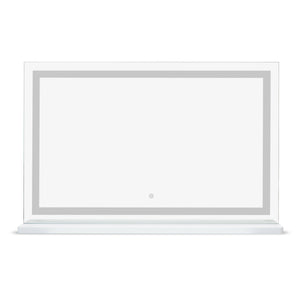 Tov Furniture Lola Jumbo Vanity Mirror: Experience Hollywood Glamour With Smart Touch Controls For Effortless Beauty Mirror Aluminum,Glass,Mdf Tov-c69311