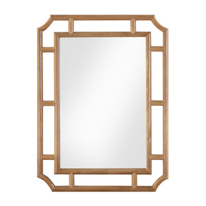 TOV Furniture Cienna Natural Rattan Wall Mirror 24"x32" - Handmade Coastal Elegance for Any Room Decor TOV-C69357