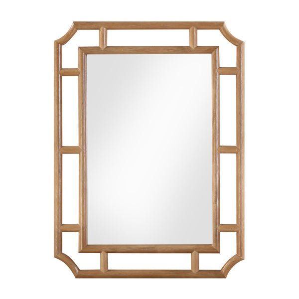 TOV Furniture Cienna Natural Rattan Wall Mirror 24"x32" - Handmade Coastal Elegance for Any Room Decor TOV-C69357