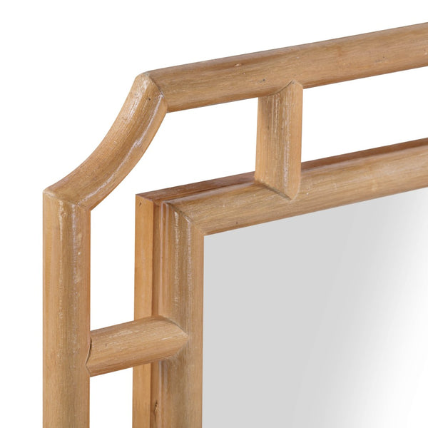 TOV Furniture Cienna Natural Rattan Wall Mirror 24"x32" - Handmade Coastal Elegance for Any Room Decor TOV-C69357