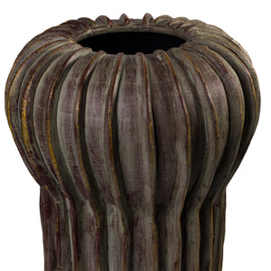 TOV Furniture Visha Sculptural Grey-Green Terracotta Vase – Handcrafted Artisan Decor for Stylish Interiors TOV-C80023