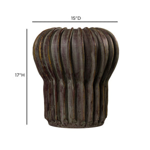 TOV Furniture Visha Sculptural Grey-Green Terracotta Vase – Handcrafted Artisan Decor for Stylish Interiors TOV-C80023