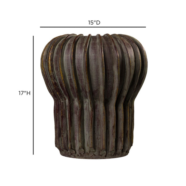 TOV Furniture Visha Sculptural Grey-Green Terracotta Vase – Handcrafted Artisan Decor for Stylish Interiors TOV-C80023