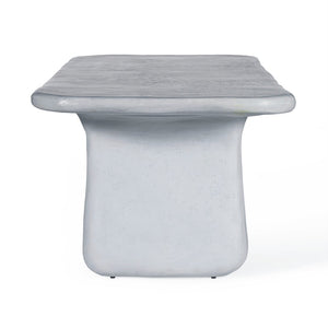 TOV Furniture Athen 95" Grey Faux Stone Dining Table – Durable, Modern Design for Indoor & Outdoor Gatherings! TOV-D18506