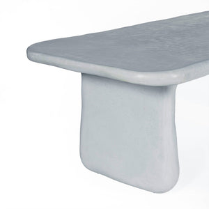 TOV Furniture Athen 95" Grey Faux Stone Dining Table – Durable, Modern Design for Indoor & Outdoor Gatherings! TOV-D18506
