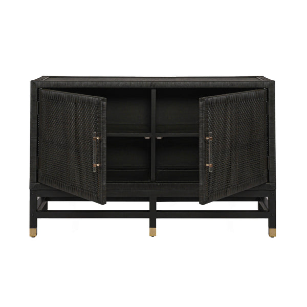 Amara Charcoal Woven Rattan Buffet TOV-D21015 TOV Furniture