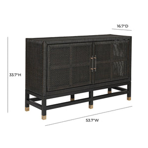 Amara Charcoal Woven Rattan Buffet TOV-D21015 TOV Furniture