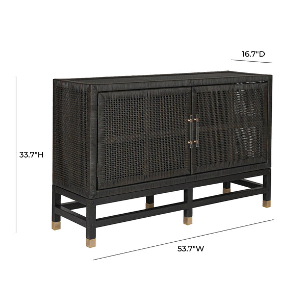 Amara Charcoal Woven Rattan Buffet TOV-D21015 TOV Furniture