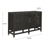 Amara Charcoal Woven Rattan Buffet TOV-D21015 TOV Furniture