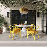 Ginny Yellow Rattan Dining Chair TOV-D21023 TOV Furniture