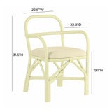 Ginny Cream Rattan Dining Chair TOV-D21024 TOV Furniture