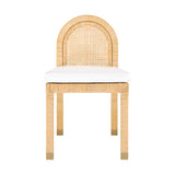 Amara Natural Rattan and Performance Fabric Arched Back Dining Chair TOV-D21026 TOV Furniture