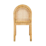 Amara Natural Rattan and Performance Fabric Arched Back Dining Chair TOV-D21026 TOV Furniture